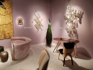 Ins Auge des Betrachters: Messestand von Todd Merril Studio, New York auf der PAD Geneva; Foto Stefan Kobel