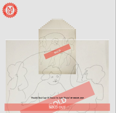 Gutes Geschäft: Warhol-Drop von MSCHF; Screenshot