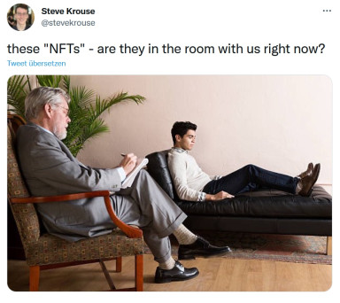 Sind sie hier mit uns im Raum, diese NFTs?
Tweetart von @stevekrouse