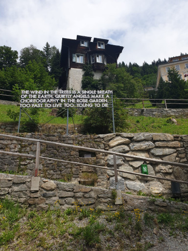 Robert Montgomery, Quellpark Public Space, Bad Gastein; Foto Stefan Kobel