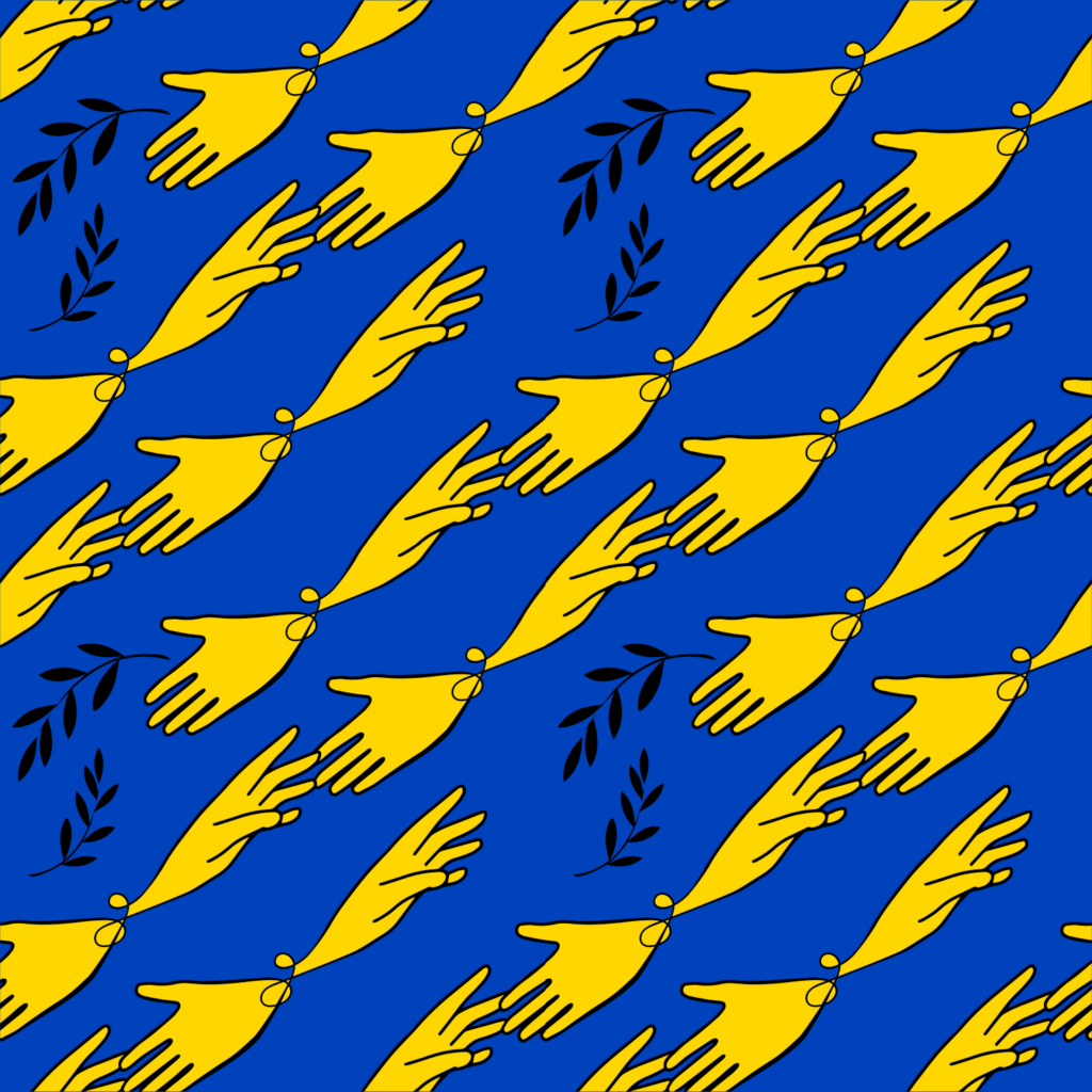 Luana Adriani, Hands in Peace, free via creativesforukraine.com
