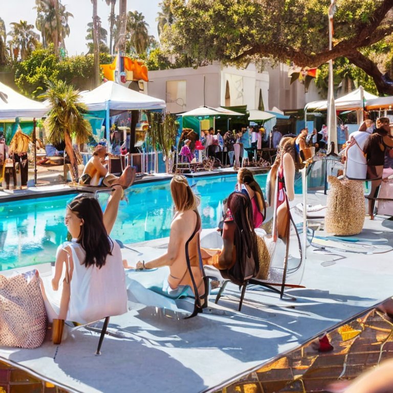 Stable AI's idea of an art fair in California