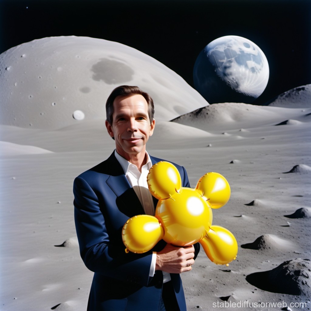 Jeff Koons under Mond