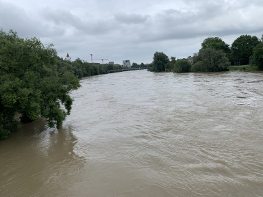 The Danube close to Ingolstadt on June 4th 2024