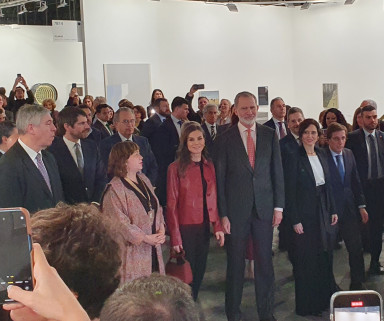 Das spanische Königspaar auf der Arco Madrid; Foto Stefan Kobel