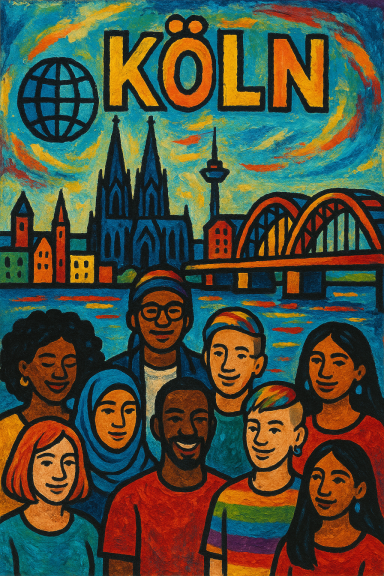 Support artists in exile e.V.- firts try with AI for an image