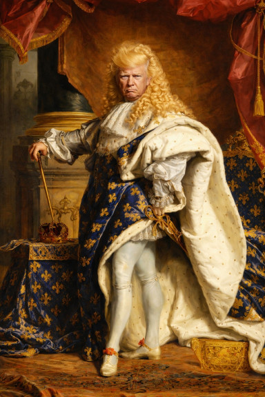 Donald I. King of the world - Collage ChatGPT