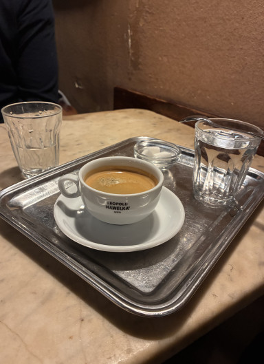 Viennese tradition – a Kleiner Brauner at the Hawelka – Photo Stephan Zilkens